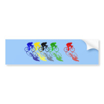 Road Bike Road Racing  Cycling Bumper Sticker