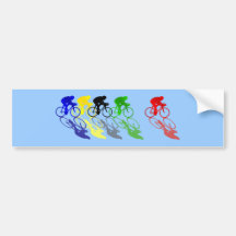 Road Bike Road Racing  Cycling Bumper Sticker