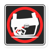 ROAD HAZARDS DUDE! SQUARE STICKER