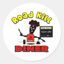 Road Kill Diner Gifts and Apparel Sticker
