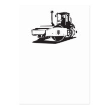 Road Roller  Retro Business Card
