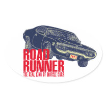 Road Runner 1971 Oval Stickers