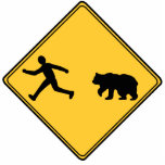 Road Sign- Bear Cut Out Sculpture