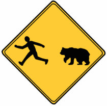 Road Sign- Bear Cut Out Sculpture