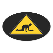 Road Sign- Drunk Crossing Stickers