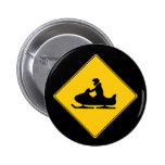 Road Sign- Snowmobile Pin