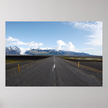 Road to an Icelandic glacier Poster