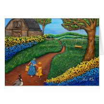 Road To Maple Greeting Cards