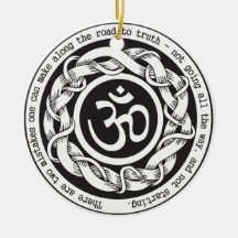 Road to Truth Devanagari Om Symbol Christmas Tree Ornaments