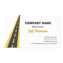 Road Travel Travelling Business Card Template