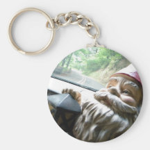 Road Trip Gnome Key Chain