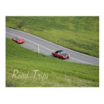 Road trips - sport cars post card