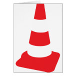 roadmarker traffic cone roadwork greeting card