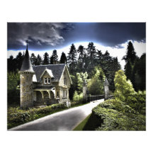 Roadside Cottage - HDR Photographic Print