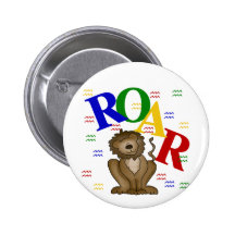 Roar Lion T-shirts and Gifts Buttons