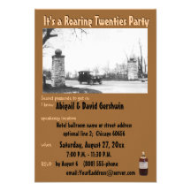 Roaring 20's Prohibition Theme Custom Invite