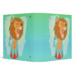 roaring circus lion notebook vinyl binders