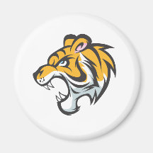 Roaring Tiger Fridge Magnet