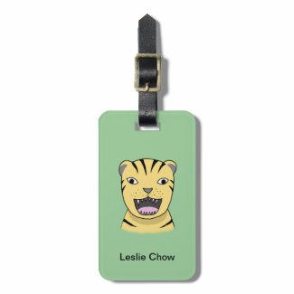 Roaring Tiger Luggage Tag Angry Tiger Jungle Cat