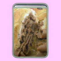 Roast beef sandwich with creamy goat cheese ipad sleeves
