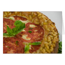 Roasted Garlic and Pesto Cheesecake Greeting Cards