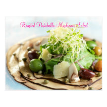 Roasted Portobello Mushroom Salad Post Cards