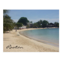 roatán beach postcard