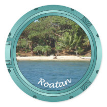 Roatan Porthole Round Stickers