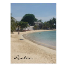 roatán sandy beach postcards