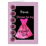 Robe NOMMÉE de ROSE d'invitation de demoiselle de  Cartes De Vœux