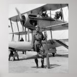 Robert E. Byrd with Hydroaeroplane, 1920s Poster