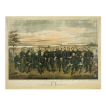Robert E. Lee & his Civil War Confederate Generals Postcard