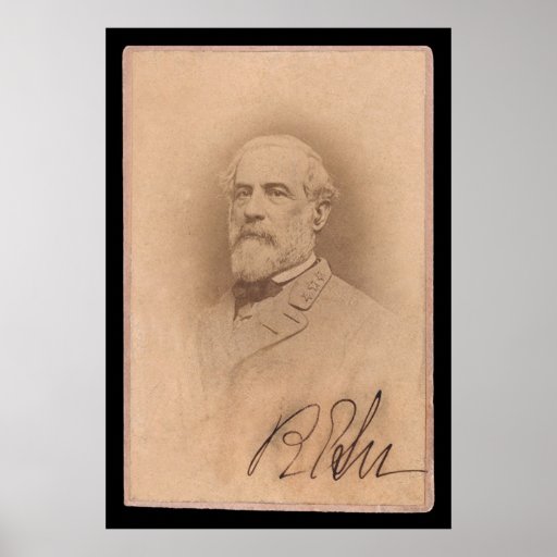 Robert E. Lee Signed Card 1860 Posters