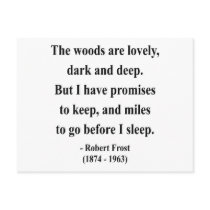Robert Frost Quote 2a Post Card