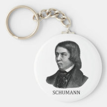 Robert Schumann, black Keychains