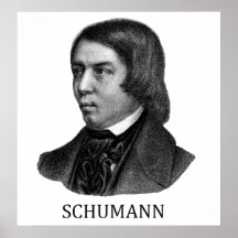 Robert Schumann, noir Posters