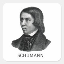 Robert Schumann, noir Autocollants