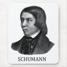 Robert Schumann, noir Tapis De Souris