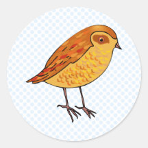 Roberta Robin Round Stickers