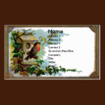Robin & Birdhouse Victorian Scrapbook Card business cards