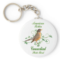 Robin Connecticut State Bird Key Chains