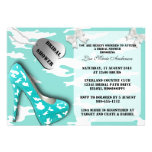 Robin Egg Blue Military Bridal Shower Invites