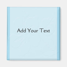 Robin Egg Blue Tone on Tone Hibiscus Fridge Magnet