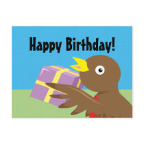 Robin Happy Birthday Postcard