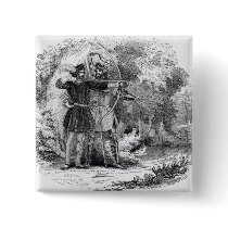 Robin Hood and Little John Pinback Buttons