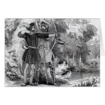 Robin Hood and Little John Greeting Card