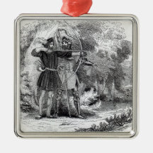 Robin Hood and Little John Christmas Ornaments