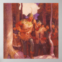 Robin Hood and the Men of Greenwood  by NC Wyeth Poster