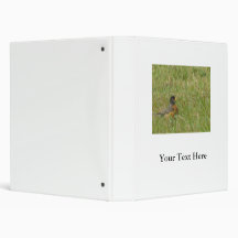 Robin in the Grass 3 Ring Binders