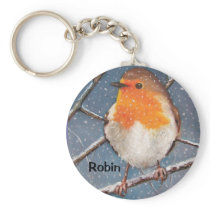 ROBIN: NAME: KEYCHAIN: ORIGINAL ART: BIRD